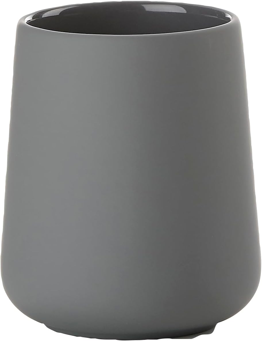 ZONE DENMARK Nova One Toothbrush Cup Sleek Modern Design Gray