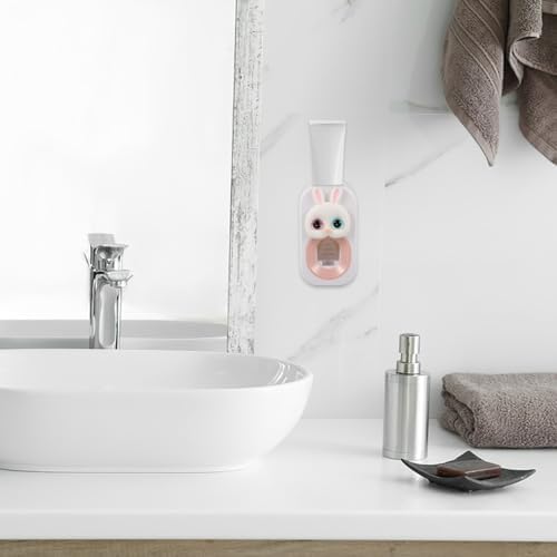 Adorable Bunny Toothbrush Dispenser Wall-Mounted Durable Tootheseenteredjs