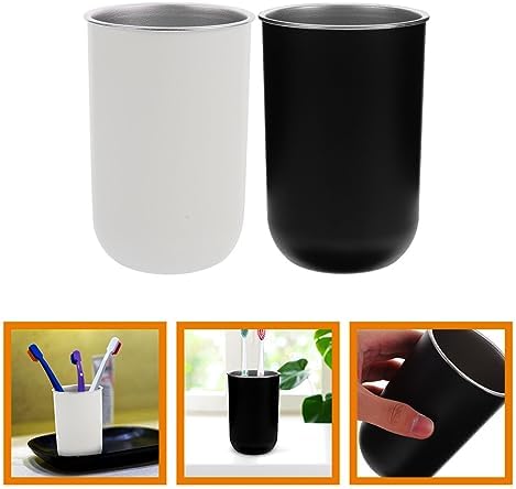 Cabilock 2Pcs Reusable Mouthwash Cups for Bathroom Toothbrush Holders