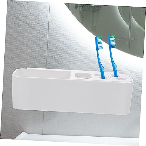 PRETYZOOM Wall Mounted Toothbrush Holder 2 Tier Organizer 1