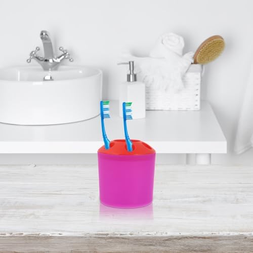 Toothbrush Holder with Toothpaste Storage and Countertop Organizer