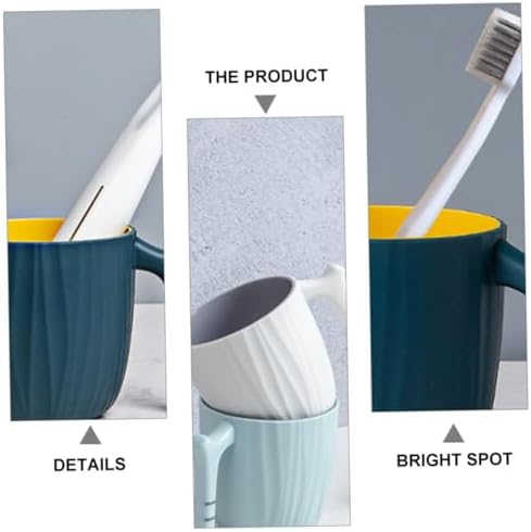 KONTONTY Toothbrush Storage Cup Handle Creative Design for Easy Storage
