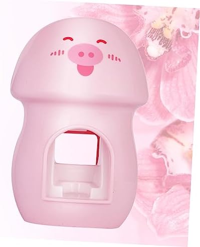 Wakauto Automatic Toothpaste Squeezer Wall Mounted Toothbrush Holder Pink
