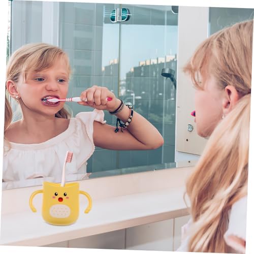 Toothbrush Cup CUTE Dinosaur Design Durable Drop-Resistant Reusable plastic holder