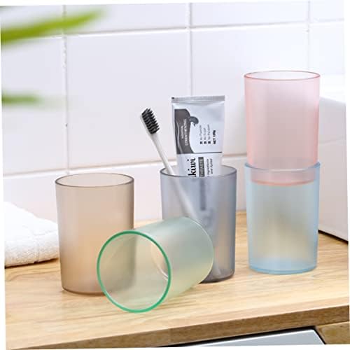 Transparent Toothbrush Cup Water Mug for Bathroom Elegant Sturdy Design