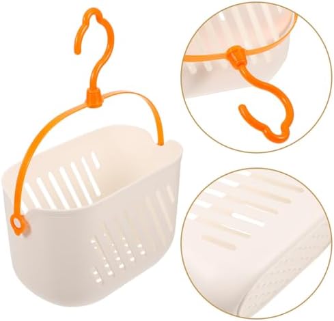 PRETYZOOM Plastic Hanging Shower Basket with Hooks