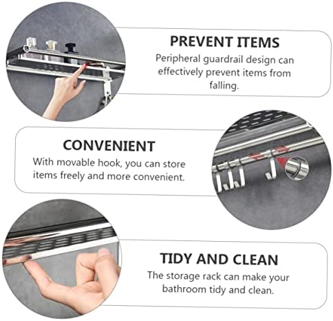 Bathroom Storage Rack Organizer with 360-Degree Rotation
