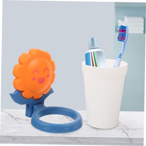 Cute Cartoon Toothbrush Holder Wall Mounted Storage Rack for Bathroom