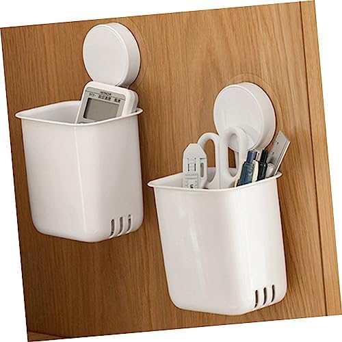 Wall-Mounted Toothbrush Holder Suction Cup Organizer for Bathroom