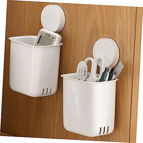 Wall Mounted Toothbrush Holder with Suction Cup and Drainage