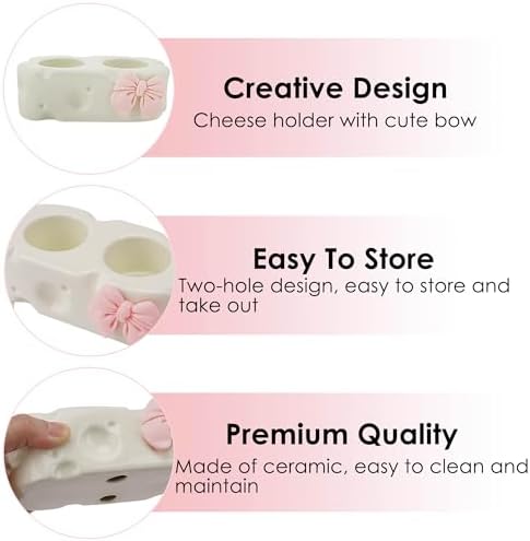Cute White Ceramic Bow Toothbrush Holder