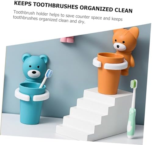 Housotel Toothbrush Holder for Kids Durable Wall-Mounted Storage Solution