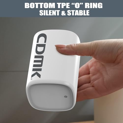 2-Pack Toothbrush Cup Holder 300ml Unbreakable ABS Plastic Bathroom Organizer - White 1