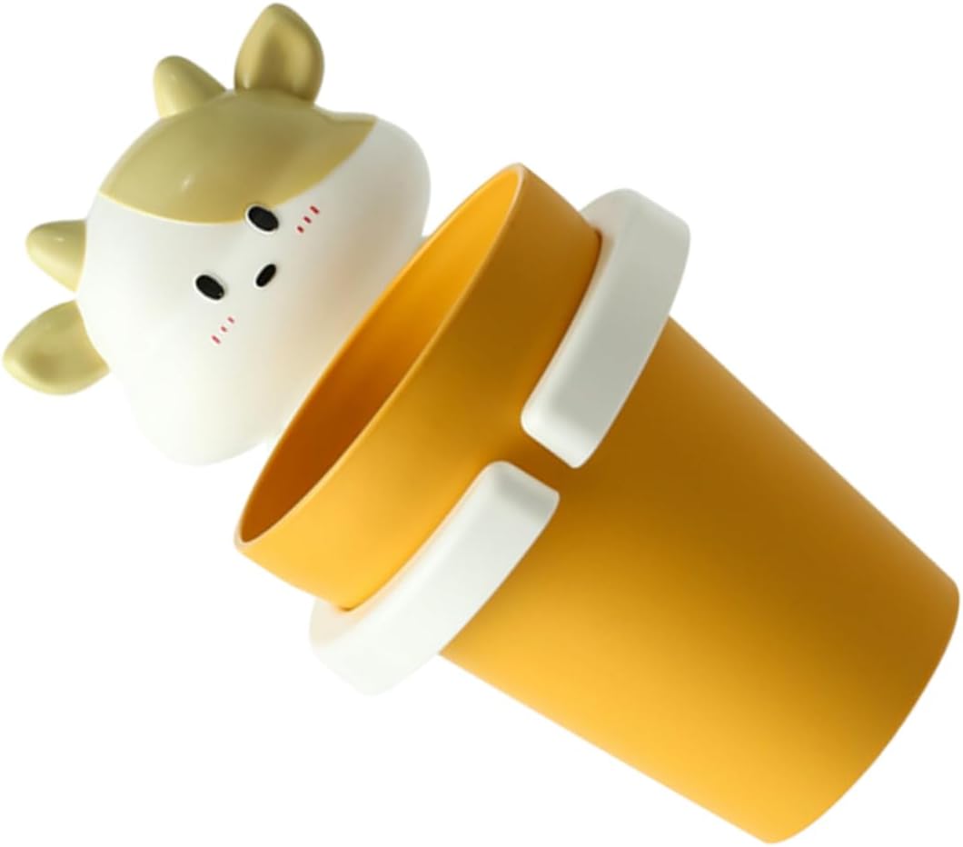 Cartoon Cow Toothbrush Cup Holder with PP Material for Easy Gargling
