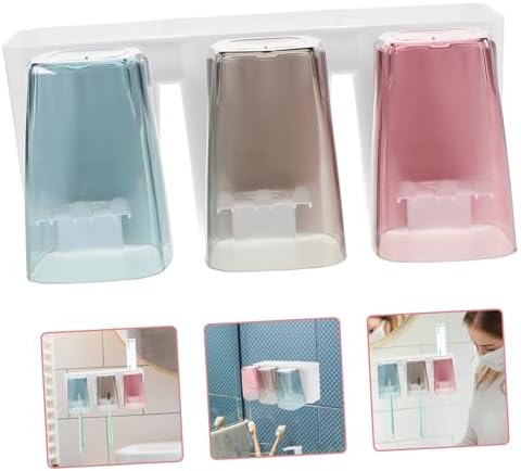 Space-Saving Wall Toothbrush Toothpaste Holder Set of 3