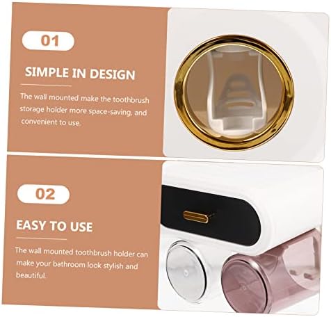 PRETYZOOM Wall Mounted Toothbrush Holder