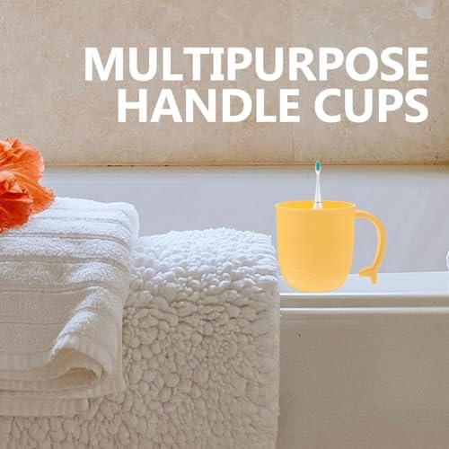 Luxshiny 2PCS Dolphin Tail Handle Unbreakable Mouthwash Cups for Boys and Girls