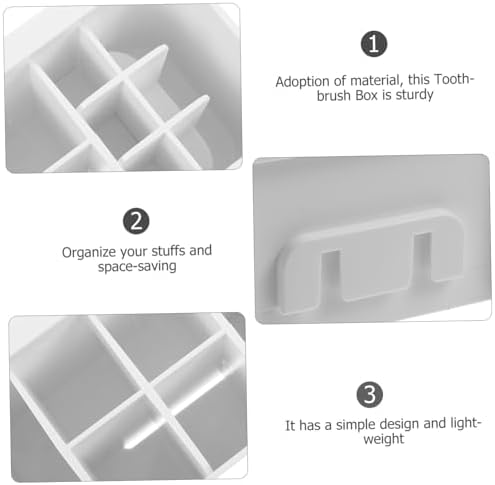 PRETYZOOM Toothbrush Holder with Storage Compartment and Organizer