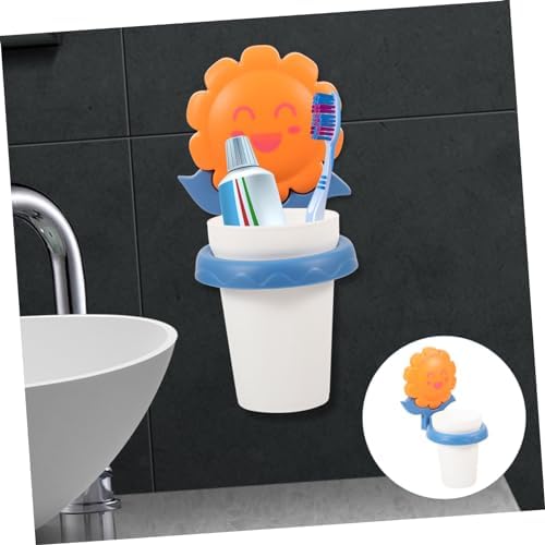 Fomiyes Cartoon Toothbrush Cup Rack Multifunctional Storage Organizer