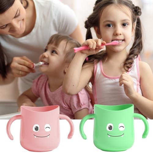 Awakentti 2 Pcs Kids Toothbrush Cup with Dinosaur Design