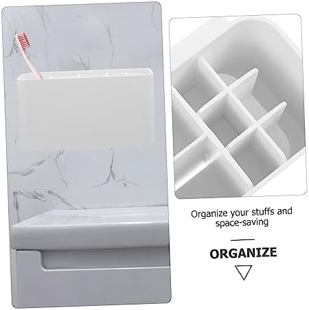 Anneome Nail Design Toothbrush Holder White Bathroom Organizer