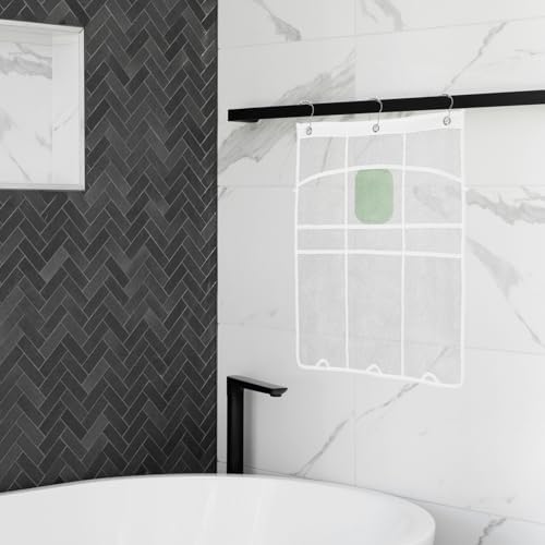 Alipis Hanging Shower Organizer Mesh Bag for Bathroom Essentials