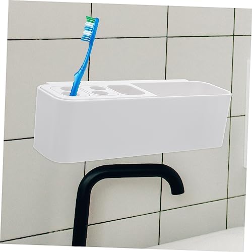 Holidoyo Toothbrush Holder Wall Mount Organizer No Drilling Strong Adhesive
