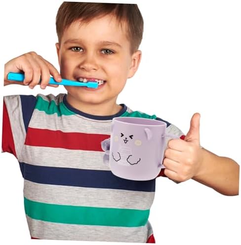 ABOOFAN 2-Piece Reusable Toothbrush Bear Cups