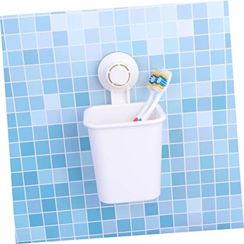 ABOOFAN Wall-Mounted White Toothbrush Holder Easy to Install