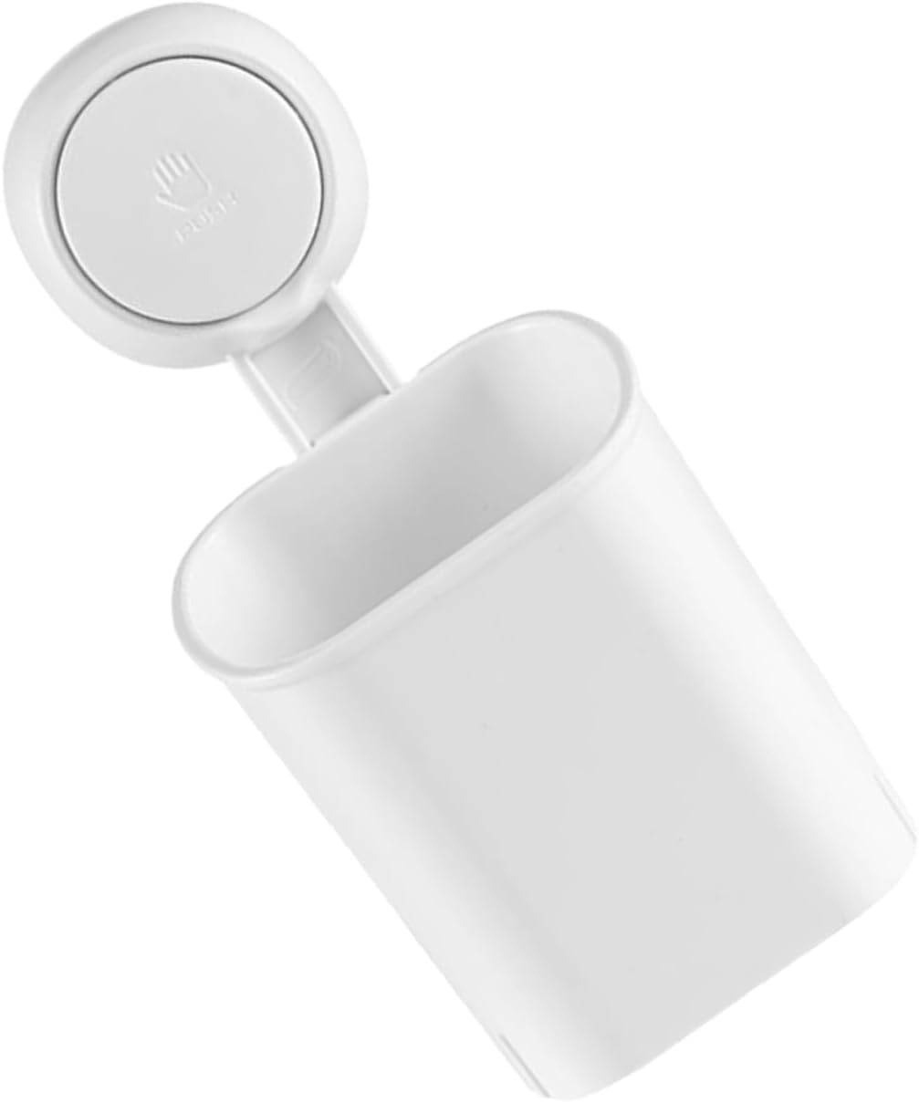 Wall Mounted Toothbrush Holder with Suction Cup and Drainage