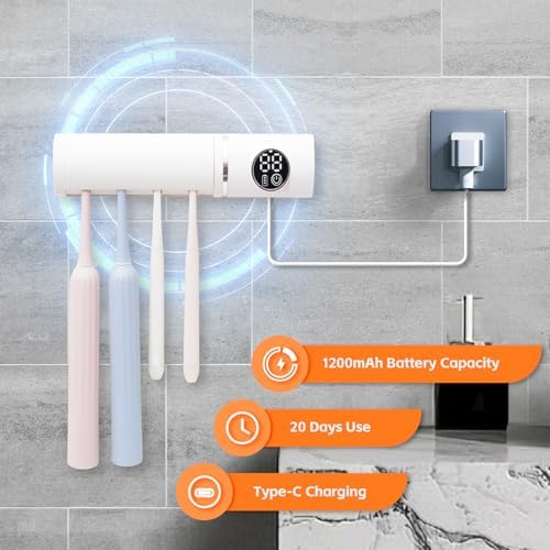 IntelliTooth - Family-Friendly Toothbrush Holder with Automatic Dispenser Modern Sleek Design