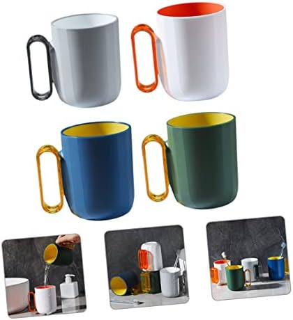 Chic 4-Piece Toothbrush Tea Mugs for Travel Home