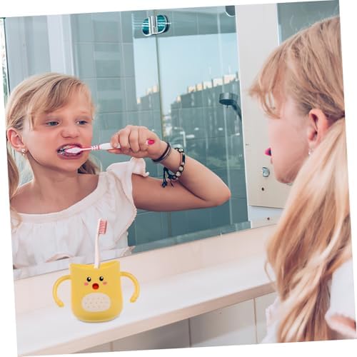 Cute Cartoon Toothbrush Holder with Double Handle