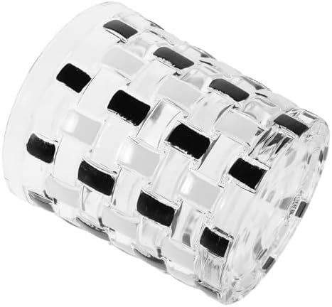Elegant Glass Toothbrush Holder - Black and White Checkered Design