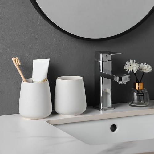 Exquisite Ceramic Toothbrush Holder Set 2-Pack Bathroom Kitchen Home Storage Solution