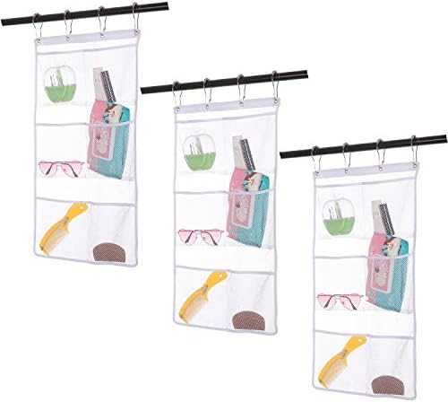 3 Pack Lightweight Mesh Shower Caddy Organizer White