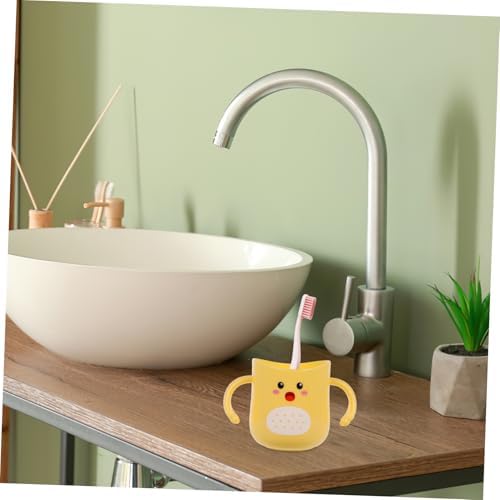 Toyvian Double Handle Toothbrush Cup for Boys Girls