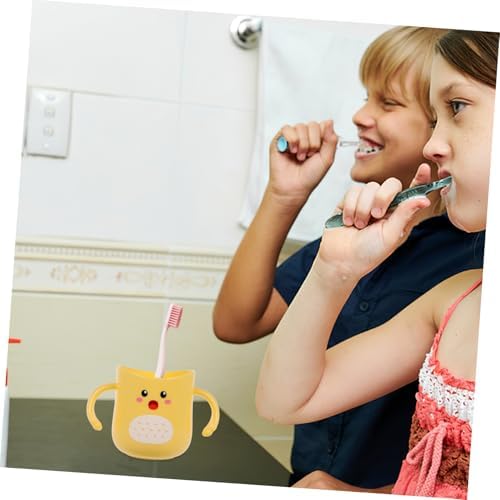 Toothbrush Cup CUTE Dinosaur Design Durable Drop-Resistant Reusable plastic holder