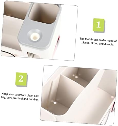 GLEAVI Multi-Functional Toothbrush Holder Gargle Cup Organizer for Bathroom Shower Kitchen