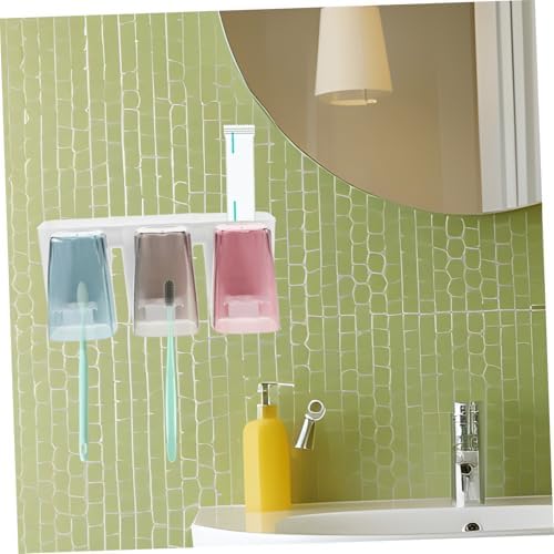 Space-Saving Wall Toothbrush Toothpaste Holder Set of 3