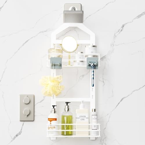 Orimade Adjustable Anti-Slip Shower Caddy Over Shower Head