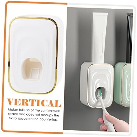 Space-Saving Wall-Mounted Toothbrush Toothpaste Organizer for Bathroom