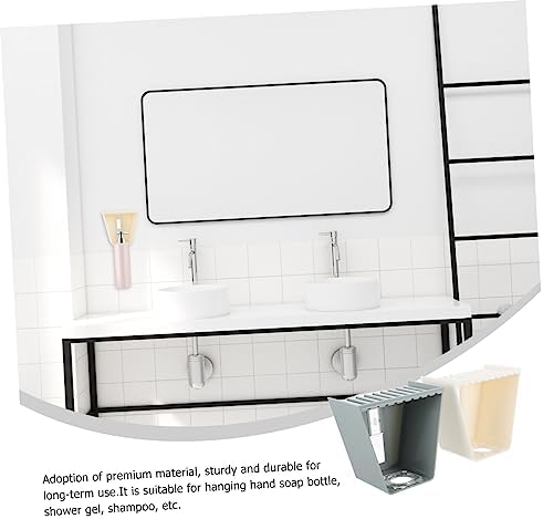 Wakauto 2pc Wall-Mounted Shampoo Hooks