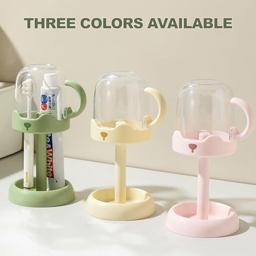 Adjustable Toothbrush Holder with Cover and Rinsing Cup
