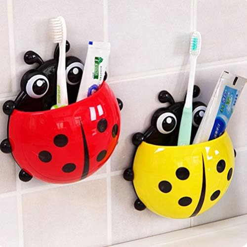DOITOOL Suction Toothbrush Holder Wall Mount Organizer