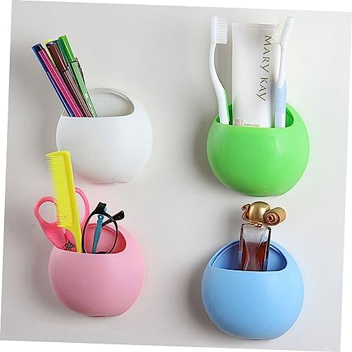 Suction Cup Toothbrush Holder Wall Mount Organizer
