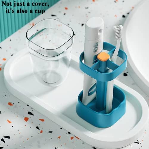 Toothbrush Holder with Cup Cover and 3 Slots