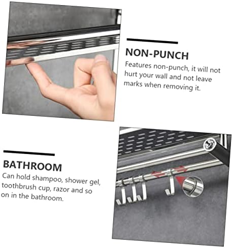Stainless Steel Bathroom Storage Holder for Organization