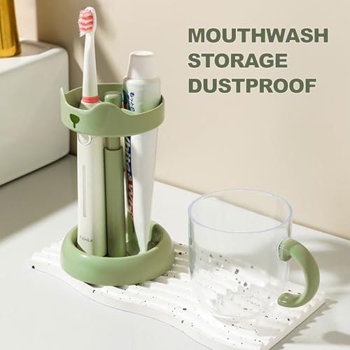 Adjustable Toothbrush Holder 2-in-1 Design for Bathrooms Travel