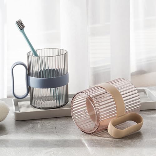 Kichvoe 4pcs Reusable Bathroom Cups Toothbrush Holder